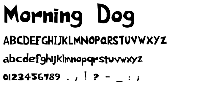 Morning Dog font